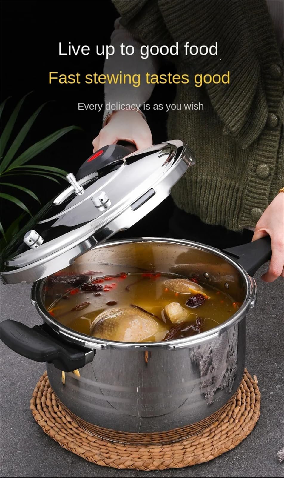Stainless Steel 3L Induction Compatible Stove Top Pressure Cooker S84829