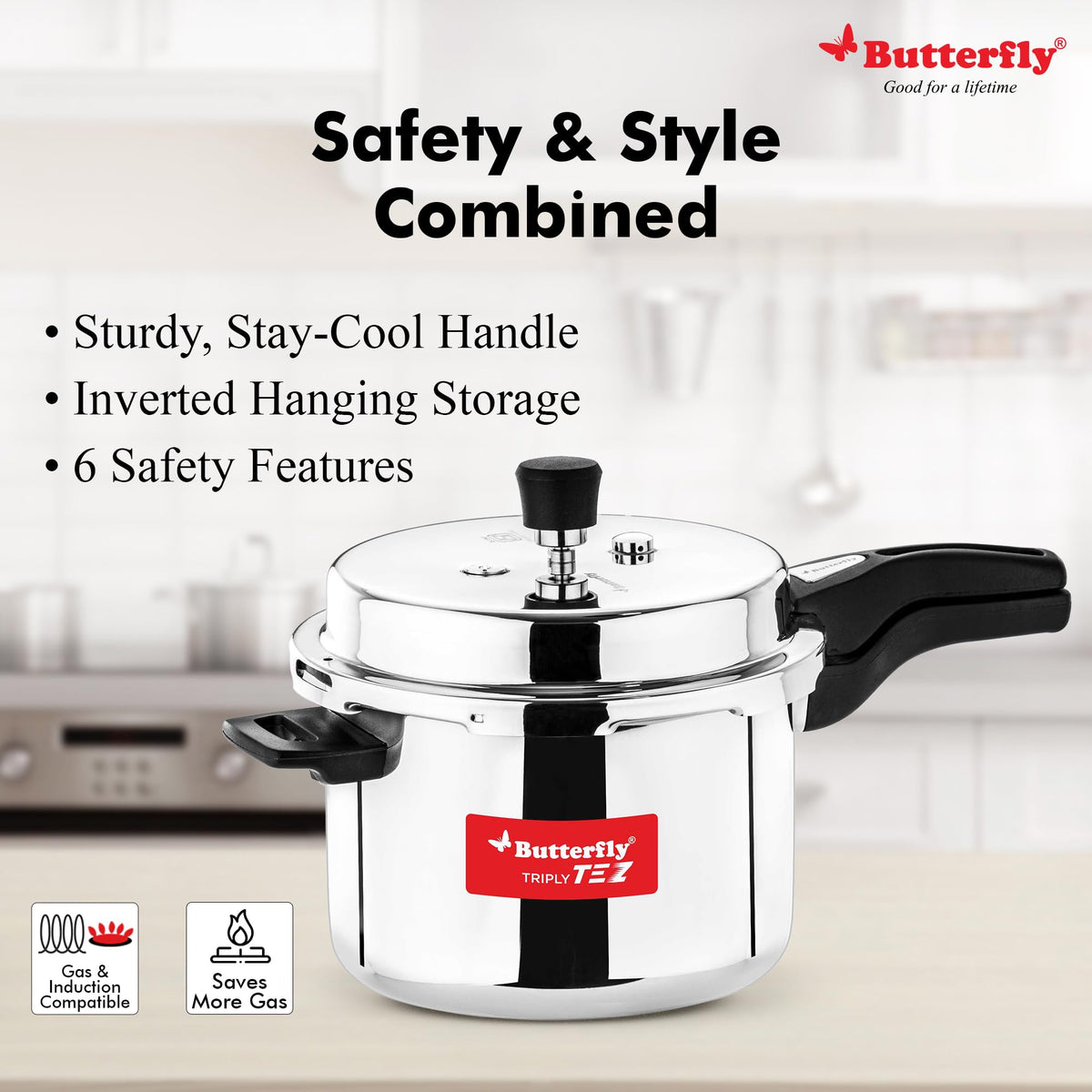 3 Liter Stainless Steel Pressure Cooker H1984