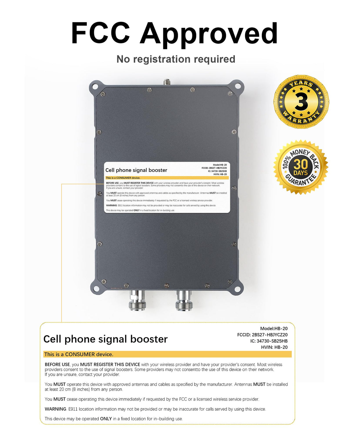 Cell Phone Signal Booster for 5G 4G LTE C53423