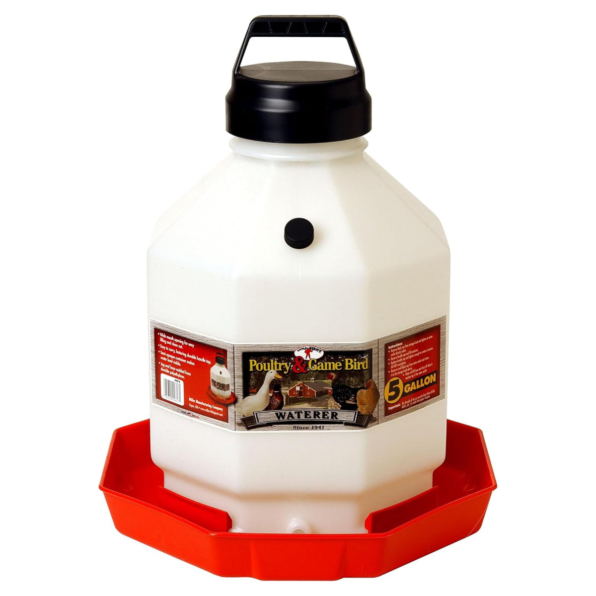 5 Gallon Translucent Plastic Poultry Waterer C9726