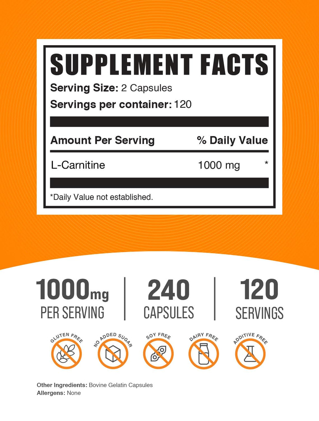 Fish Oil 1000mg Softgels + L-Carnitine Capsules Bundle I407527