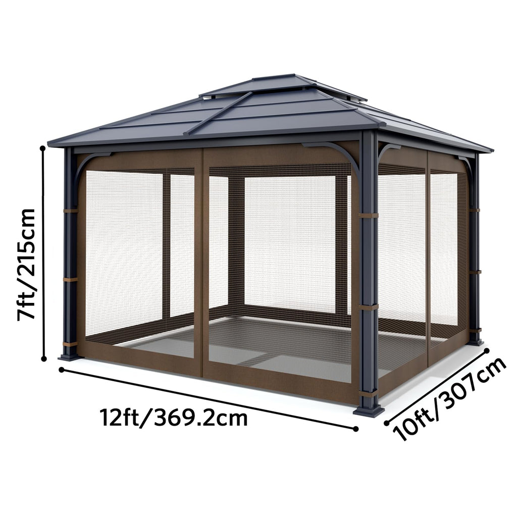 Brown 4-Panel Mosquito Netting T863