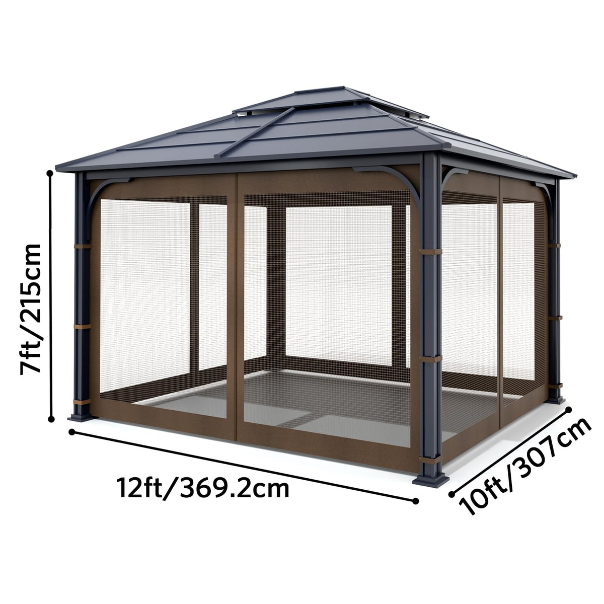 Brown 4-Panel Mosquito Netting T863