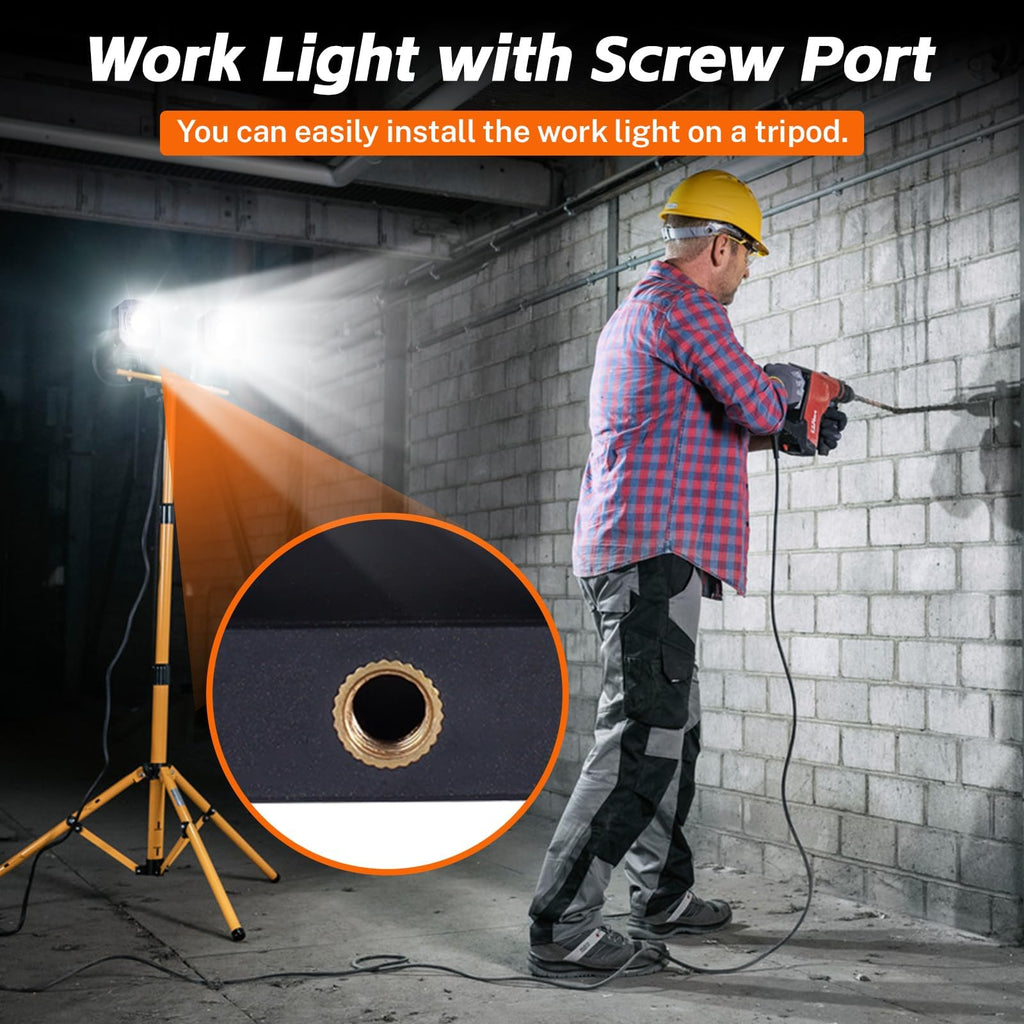 3 Pack 4000mAh 840 Lumens Magnetic Rechargeable Work Light O3729