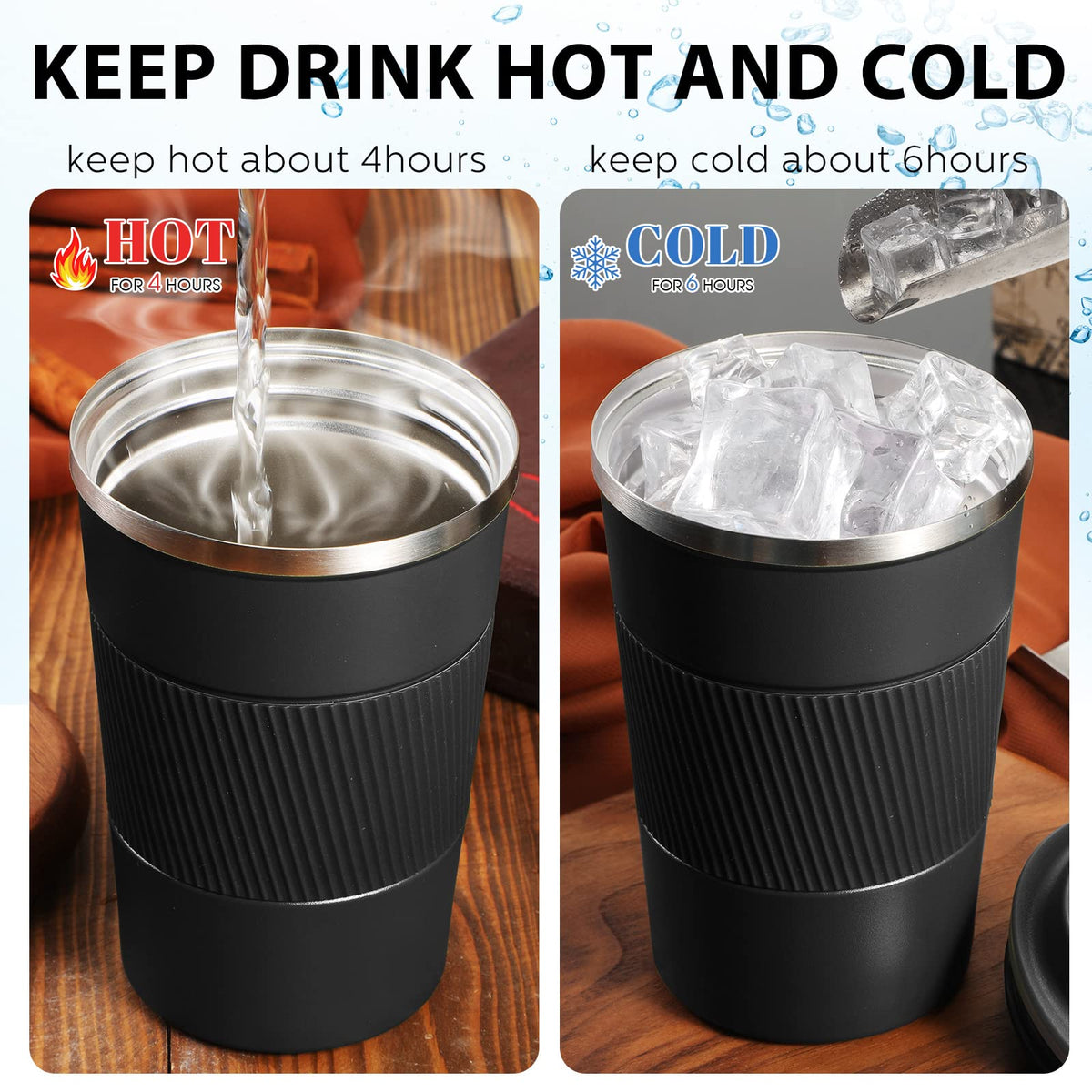 4 Pack 16 Oz Travel Coffee Mug with Lid O75017