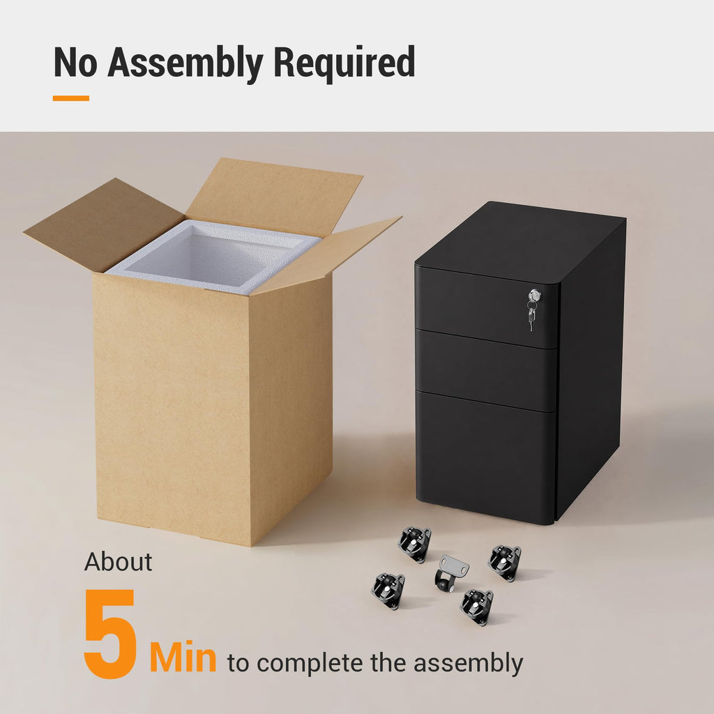 3 Drawer Mobile File Cabinet M6177