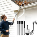 6.4FT Gutter Cleaning Tools with Extension Pole & Brush Q457