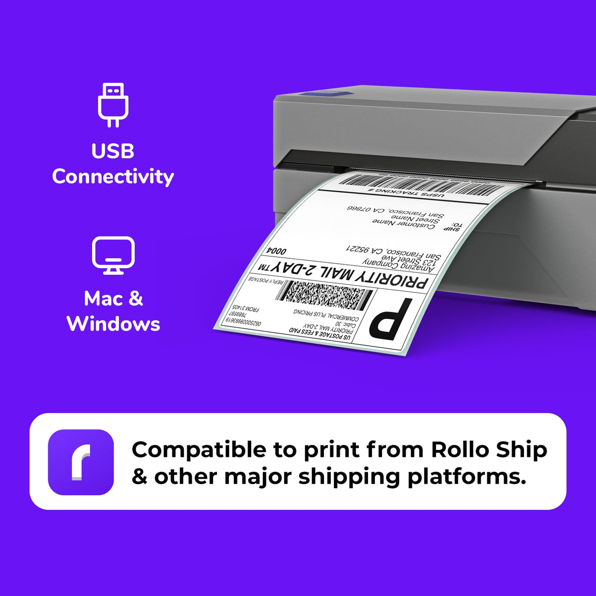 USB 4x6 Thermal Printer U189