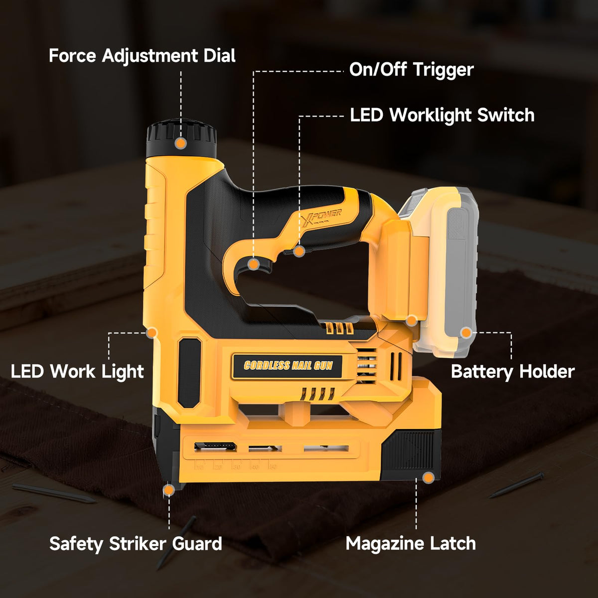 Cordless 2-in-1 18 Gauge Brad Nailer/Staple Gun V515
