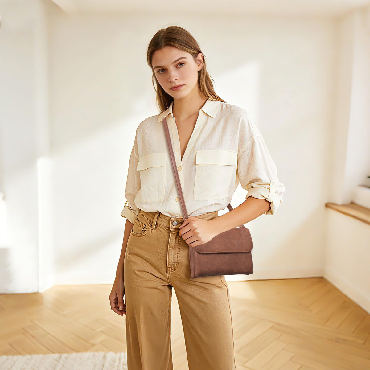 Small Crossbody Bags Vegan Leather Cell Phone Purse S64365