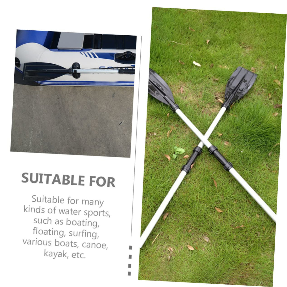 2pcs Aluminum Alloy Telescopic Kayak Paddles A8686