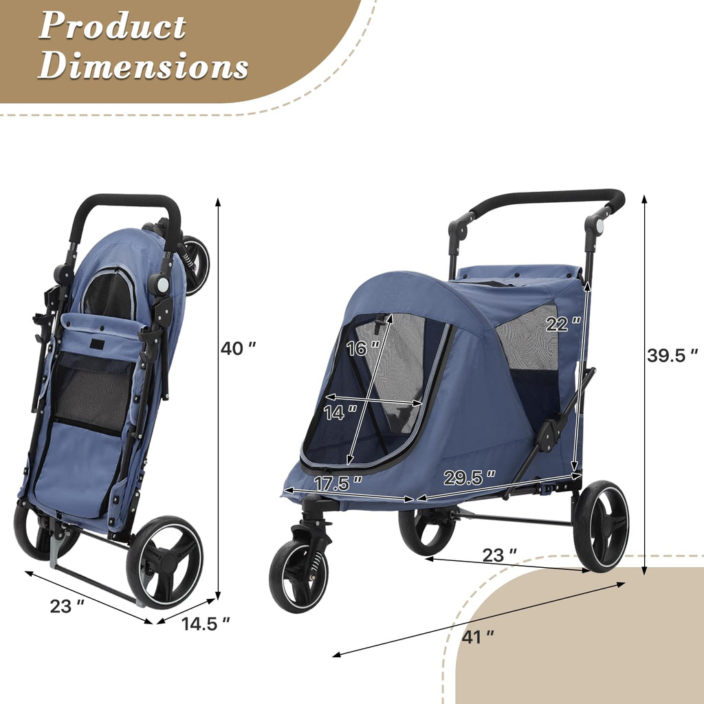Blue Pet Stroller X367393