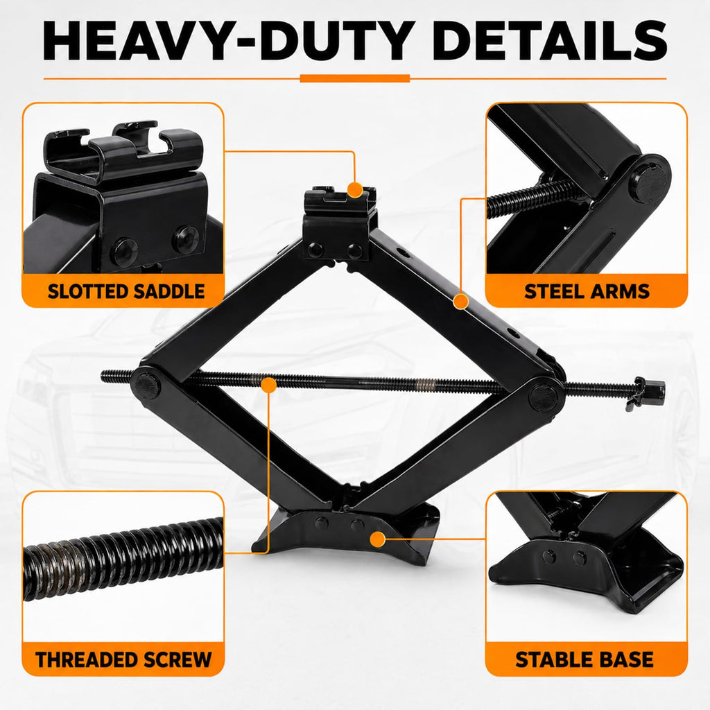 3 Ton Scissor Car Jack Kit with Ratchet Wrench P526