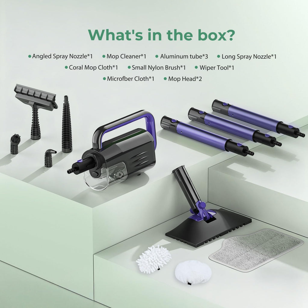 Steam Mop with 400ML Water Tank 6-in-1 Accessories Q5821
