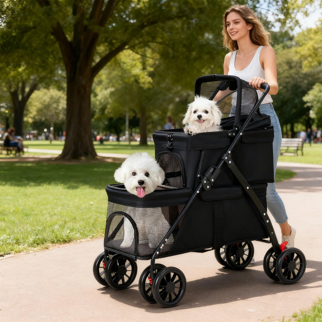 Double Dog Stroller for Medium Small Dogs and Cats E764