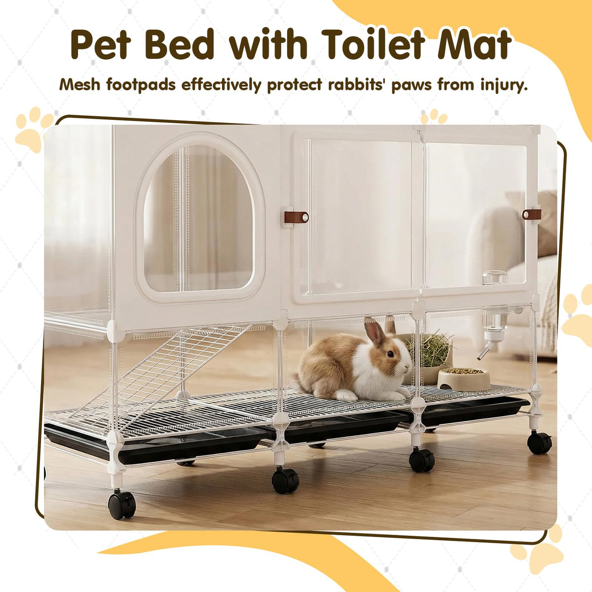 2-Tier Pet House Cage with Pull Out Tray M683036