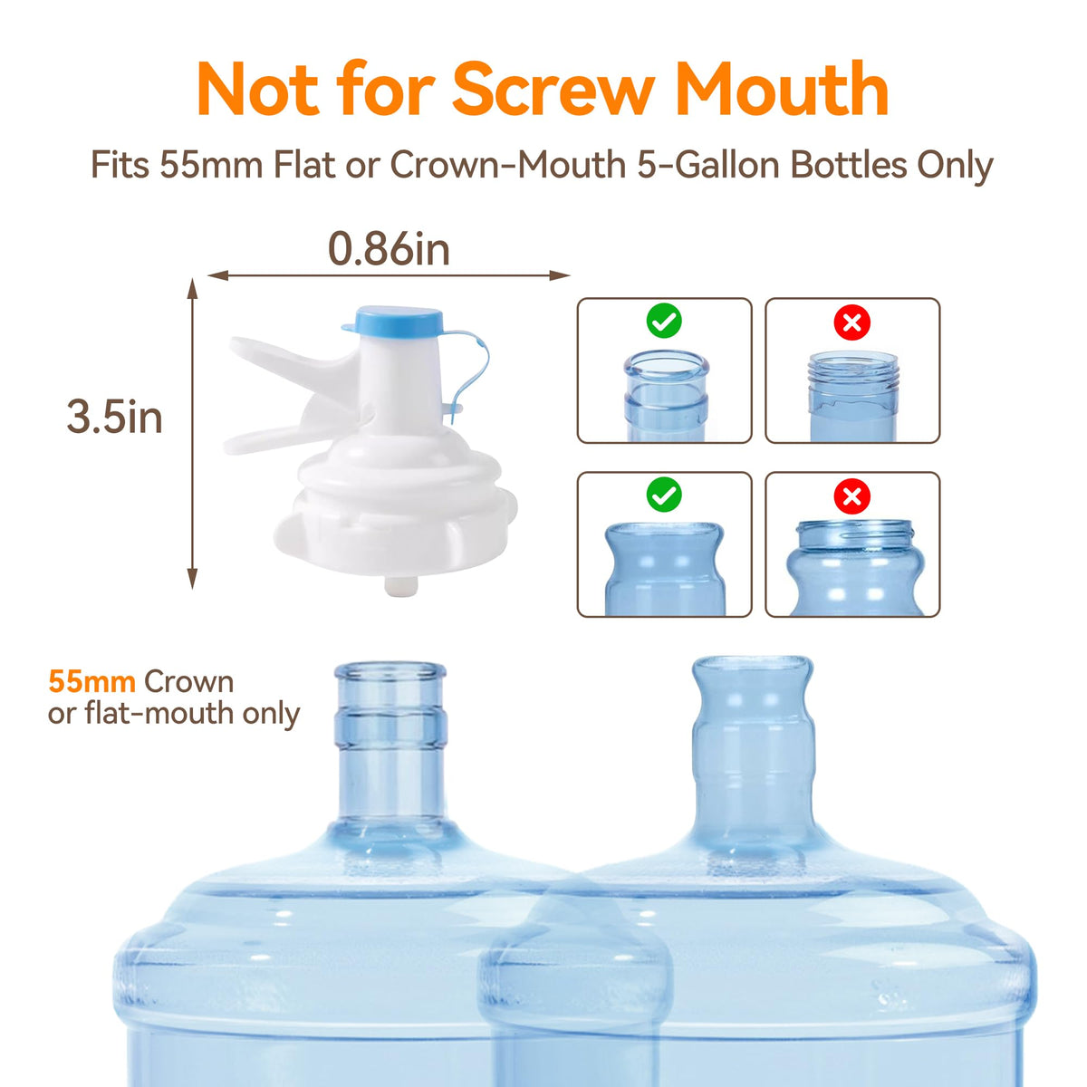 5 Gallon Water Bottle Jug Holder with Dispenser Valve O59830