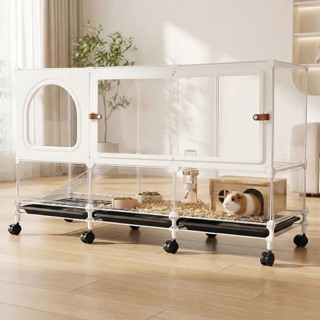 2-Tier Pet House Cage with Pull Out Tray M683036