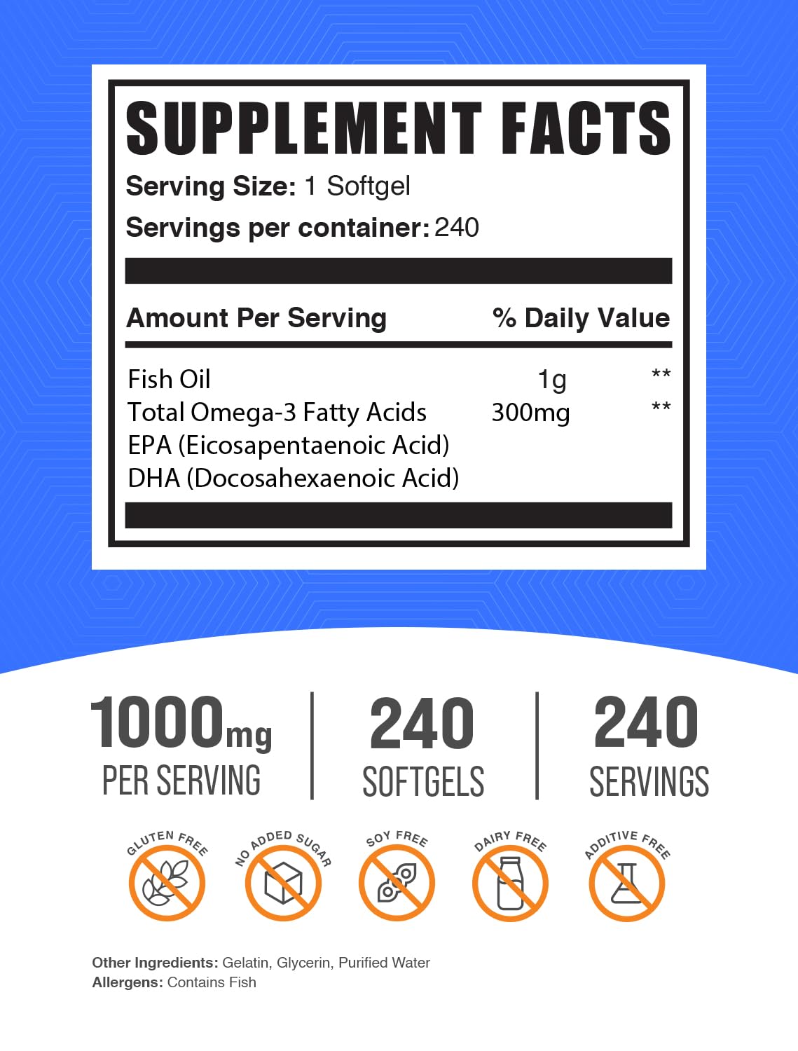 Fish Oil 1000mg Softgels + L-Carnitine Capsules Bundle I407527