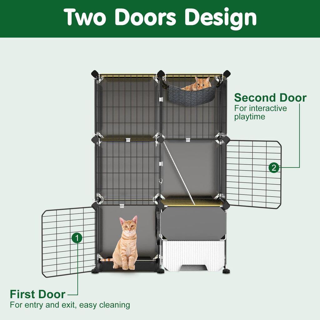 3-Tier Cat Cage with Litter Box G819929