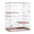 3/4-Tier Cat Cage Playpen with 3 Platforms, 3 Doors & 2 Ramps F970692