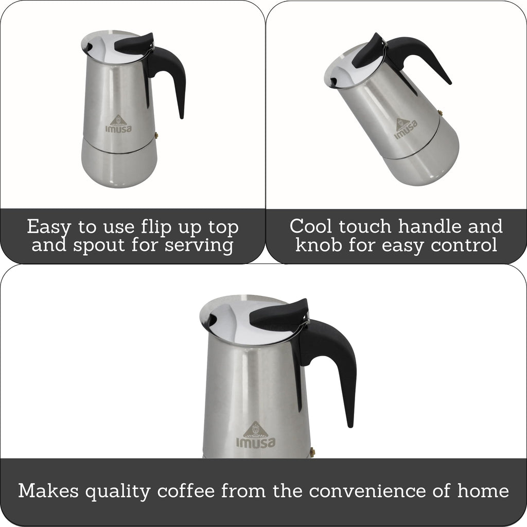 Stainless Steel Stovetop Espresso Coffeemaker 6-Cup X5715