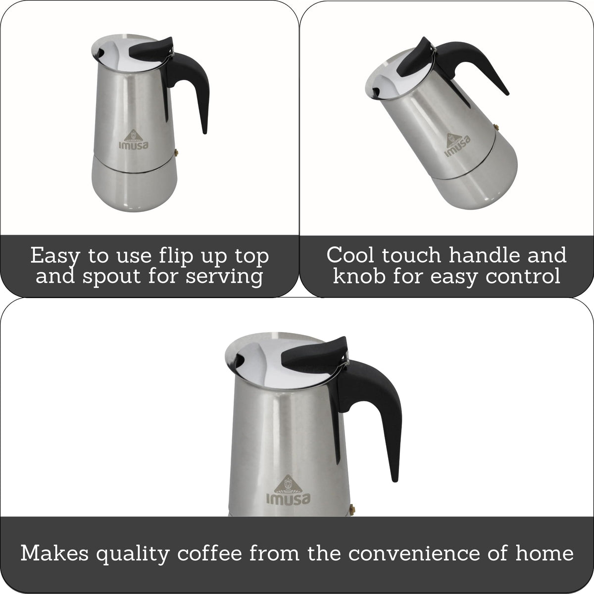 Stainless Steel Stovetop Espresso Coffeemaker 6-Cup X5715