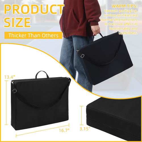 2 Pcs 3.15" Thick Bleacher Seat Cushions with Handle D75915