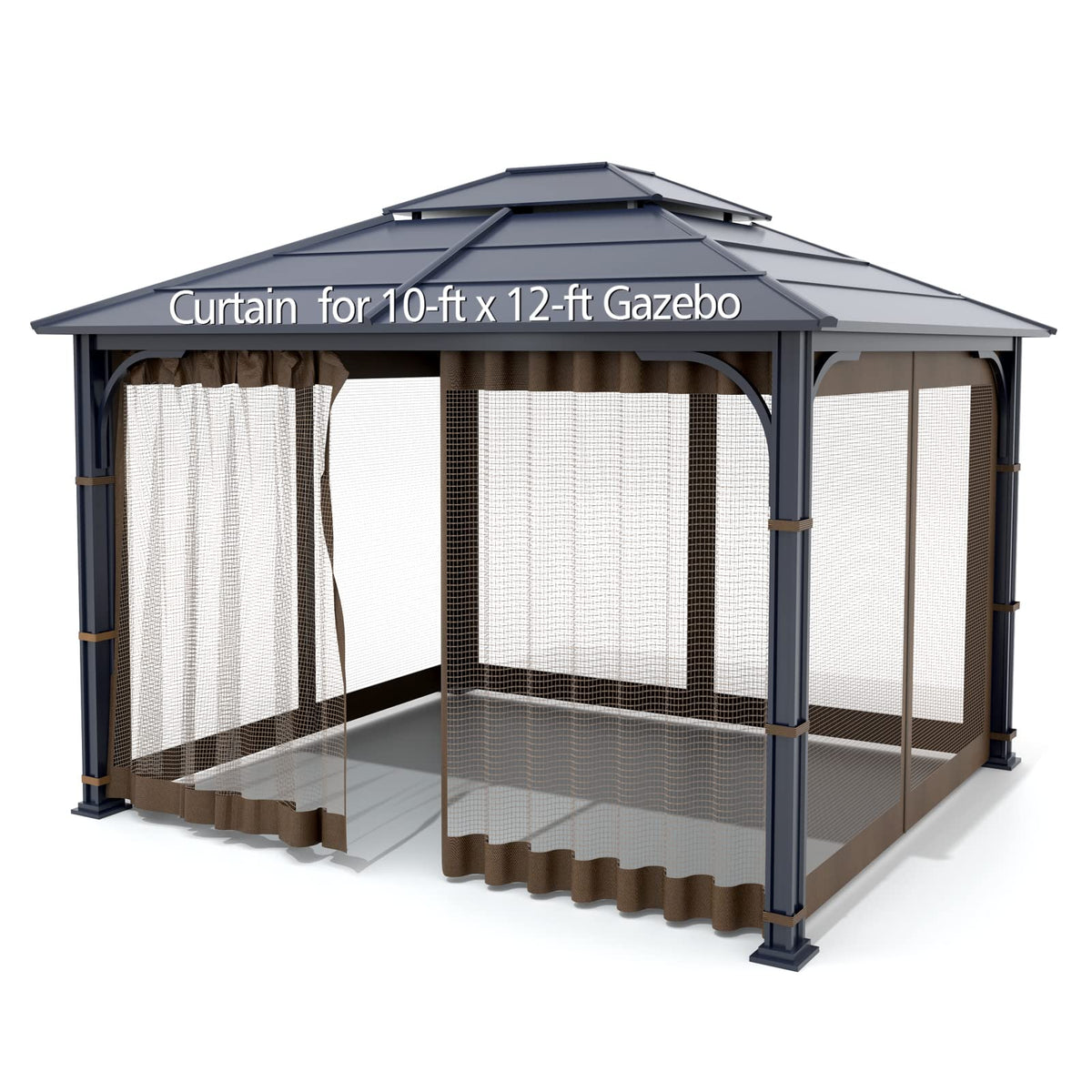 Brown 4-Panel Mosquito Netting T863