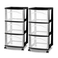 3-Drawer Cart with Wheels, 2-Pack J9816