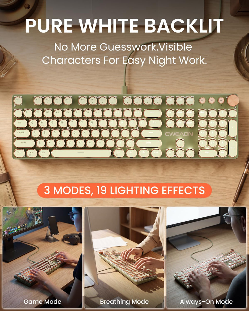 Typewriter Style Mechanical Keyboard K325