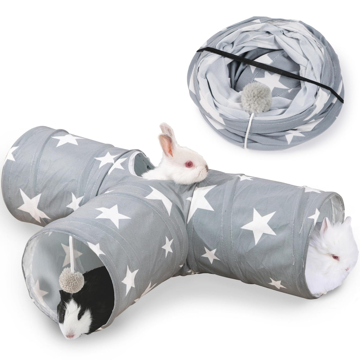 3 Way Collapsible Rabbit Tunnel Toy J757