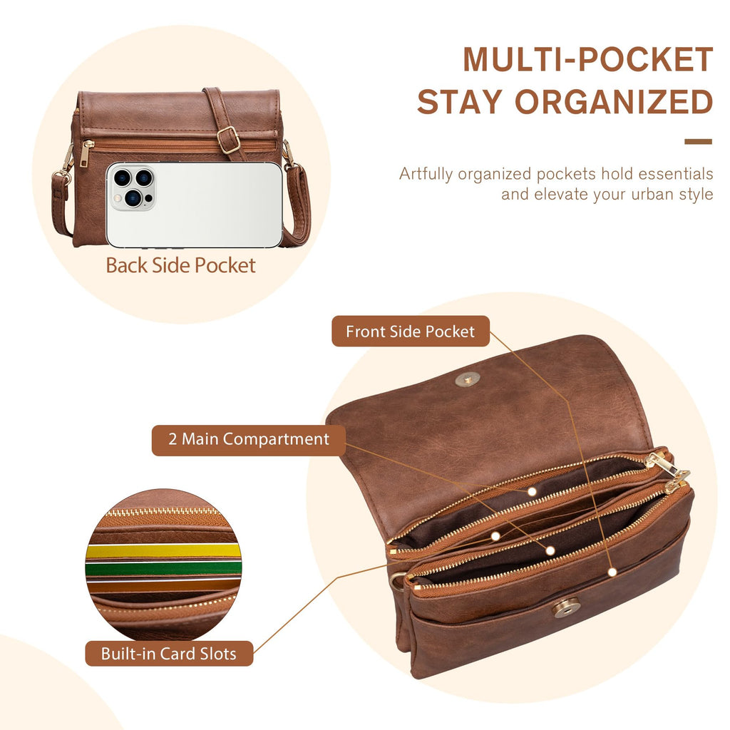 Small Crossbody Bags Vegan Leather Cell Phone Purse S64365
