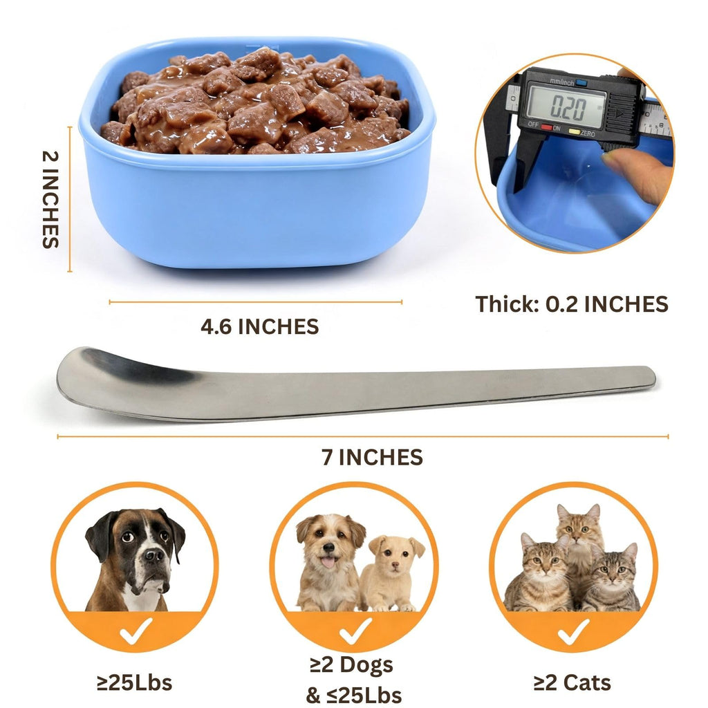 Airtight Pet Wet Food Storage Containers with Lids 4-Pack 12oz P782