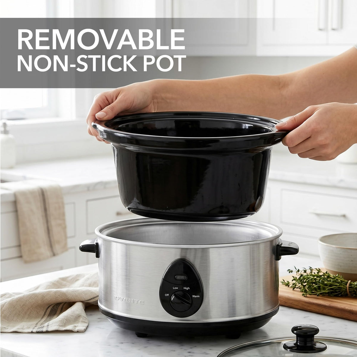 3.7 Qt Electric Slow Cooker P168