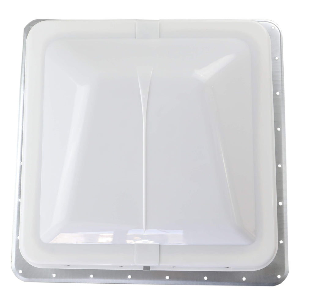 White Manual Crank RV Roof Vent with Screen R740
