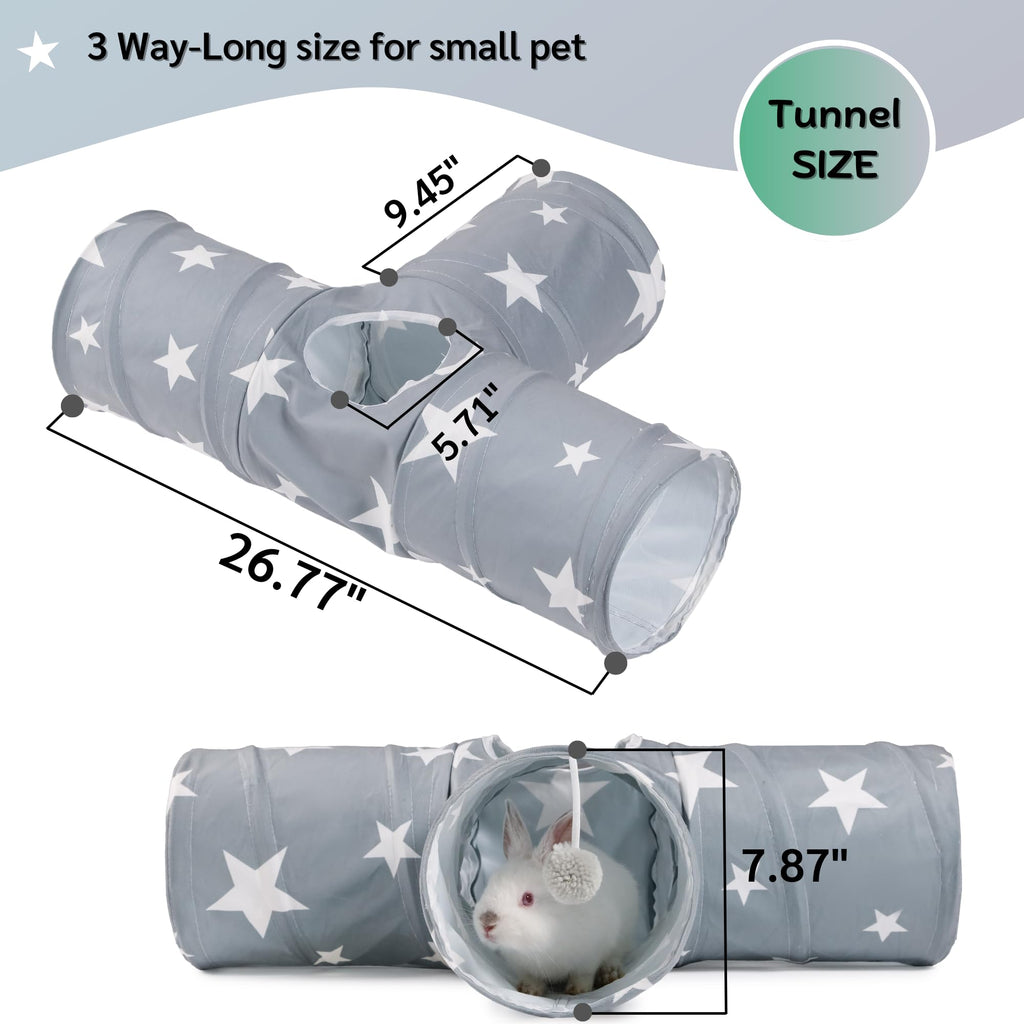 3 Way Collapsible Rabbit Tunnel Toy J757
