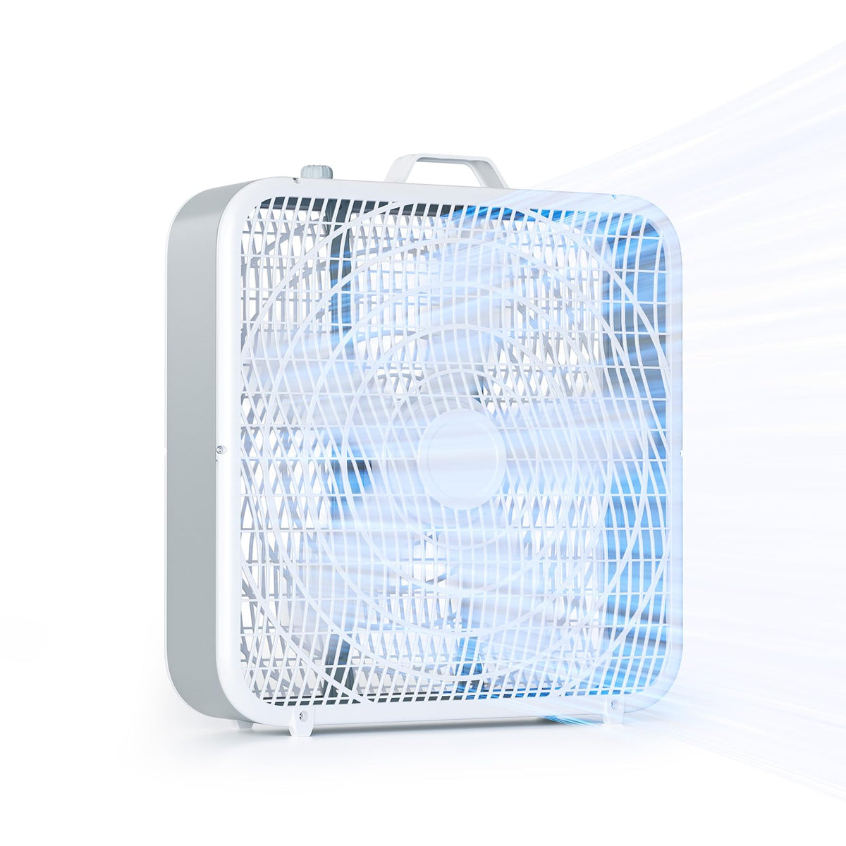20” Box Floor Fan, 3-Speed White E7141