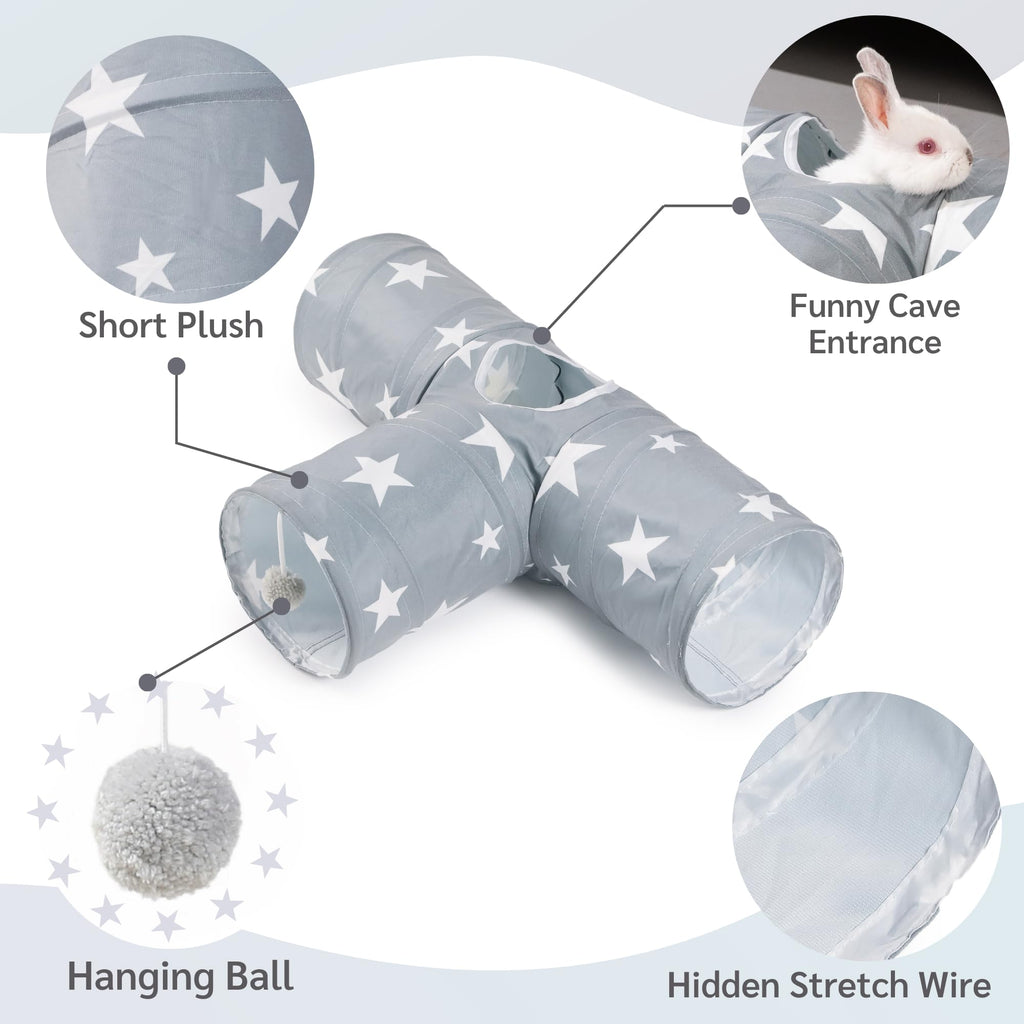3 Way Collapsible Rabbit Tunnel Toy J757