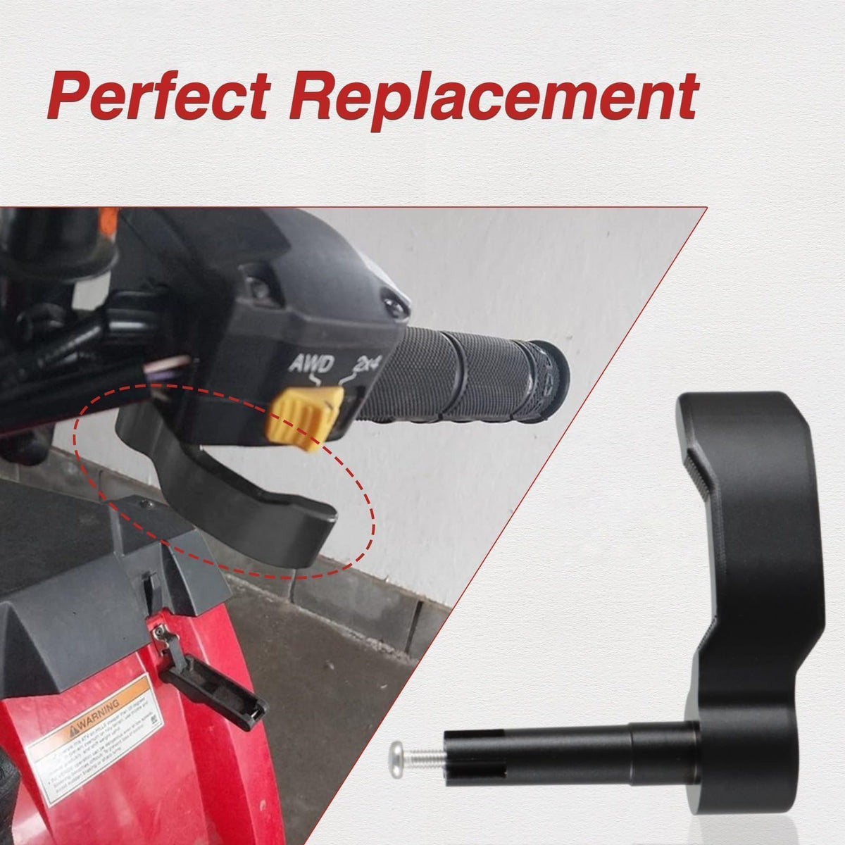 Black Aluminum Thumb Throttle Control Lever O76587