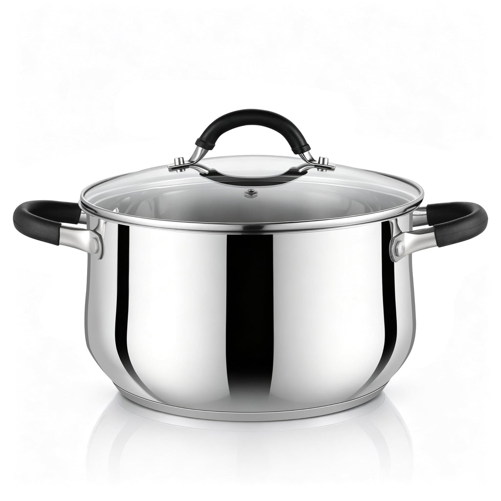 6 Quart Stainless Steel Induction Stock Pot with Lid Z8614