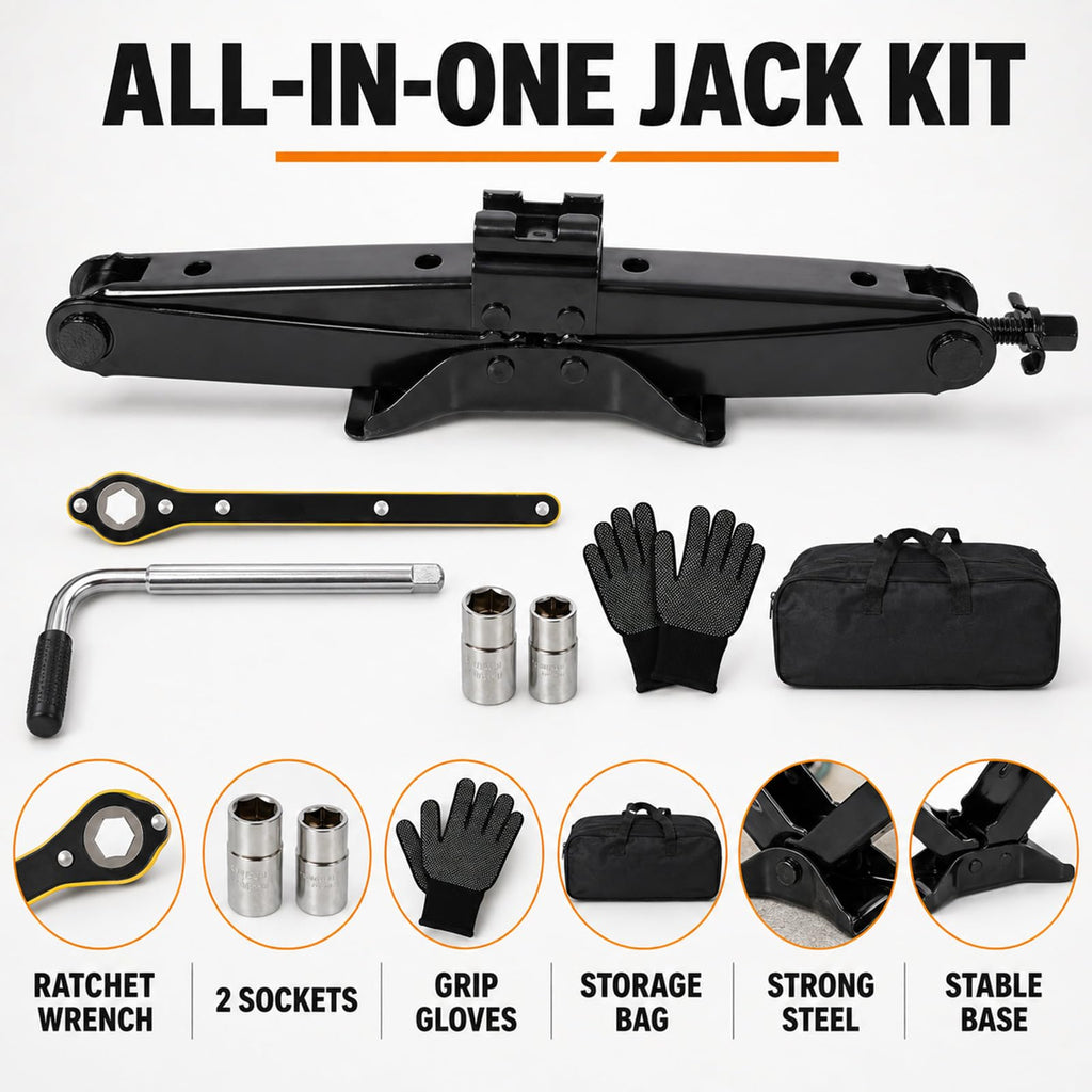 3 Ton Scissor Car Jack Kit with Ratchet Wrench P526
