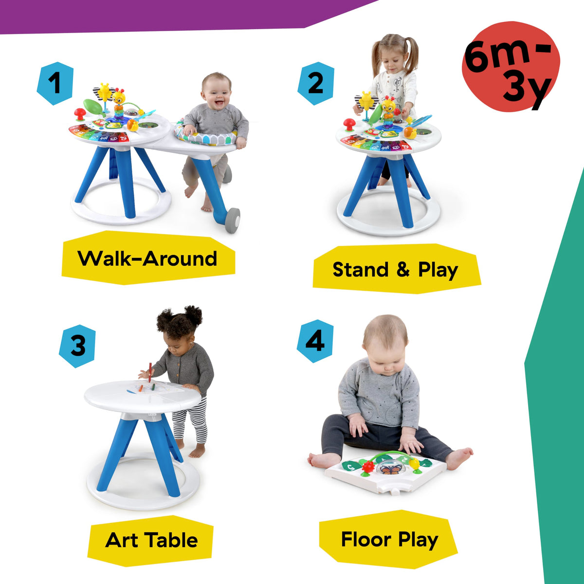 4-in-1 Activity Center & Walker with Piano V5476