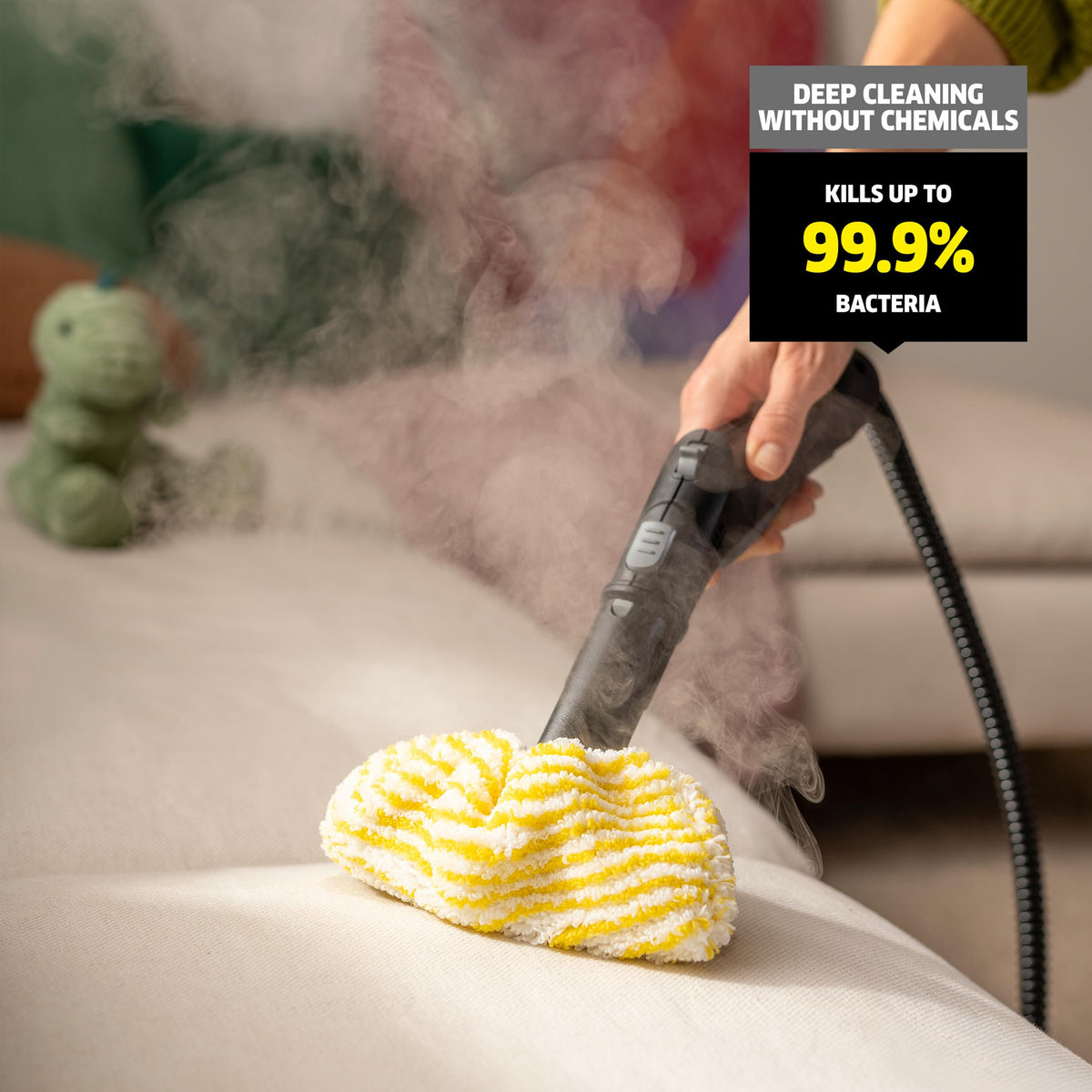 Steam Cleaner, 40 Sec Heat-up, Chemical-Free E5410