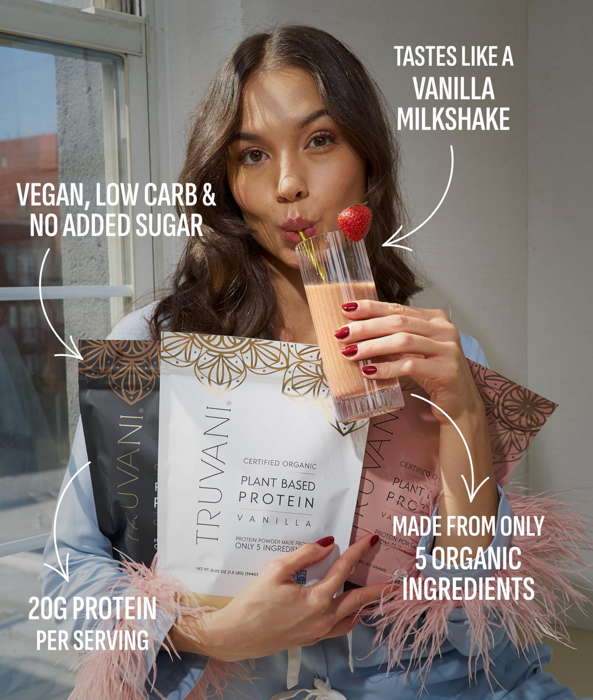 Organic Plant Based Protein Powder Vanilla 18 Servings L3383