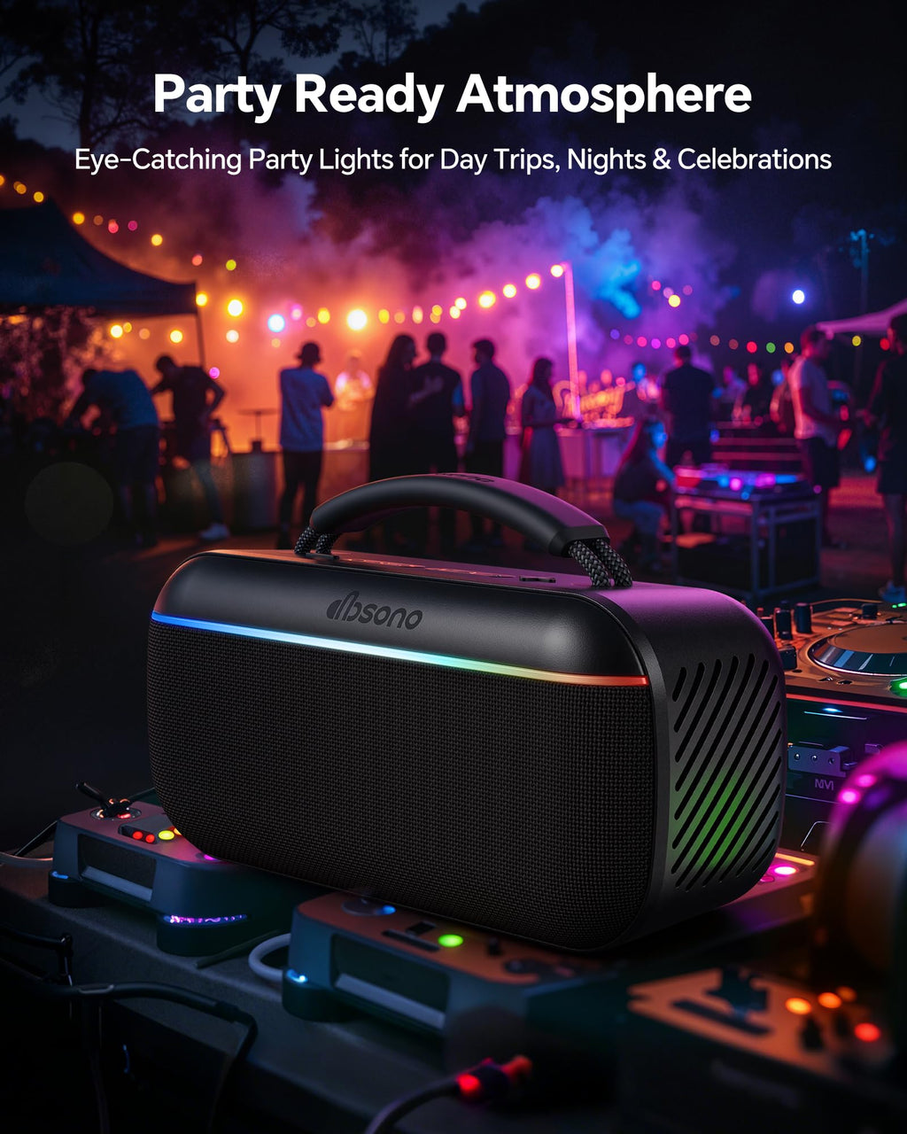 Bluetooth Speaker Portable Wireless, 100W Peak, Bluetooth 6.0, Black R63932