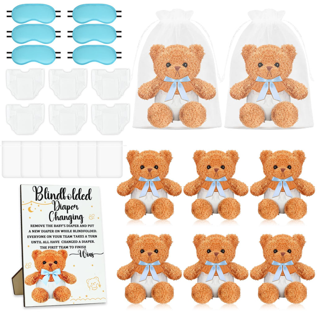 25 Pack Baby Shower Games Blindfold Diaper Changing Kit L259