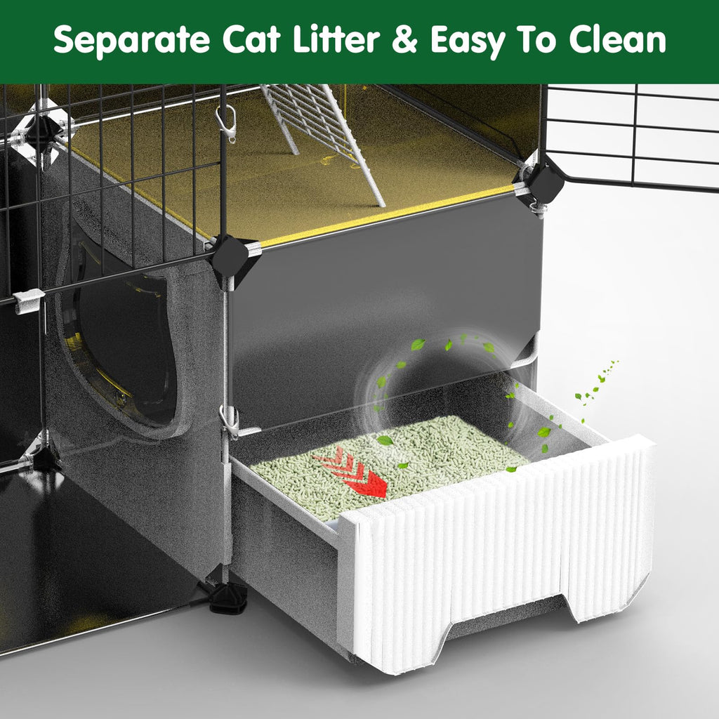 3-Tier Cat Cage with Litter Box G819929