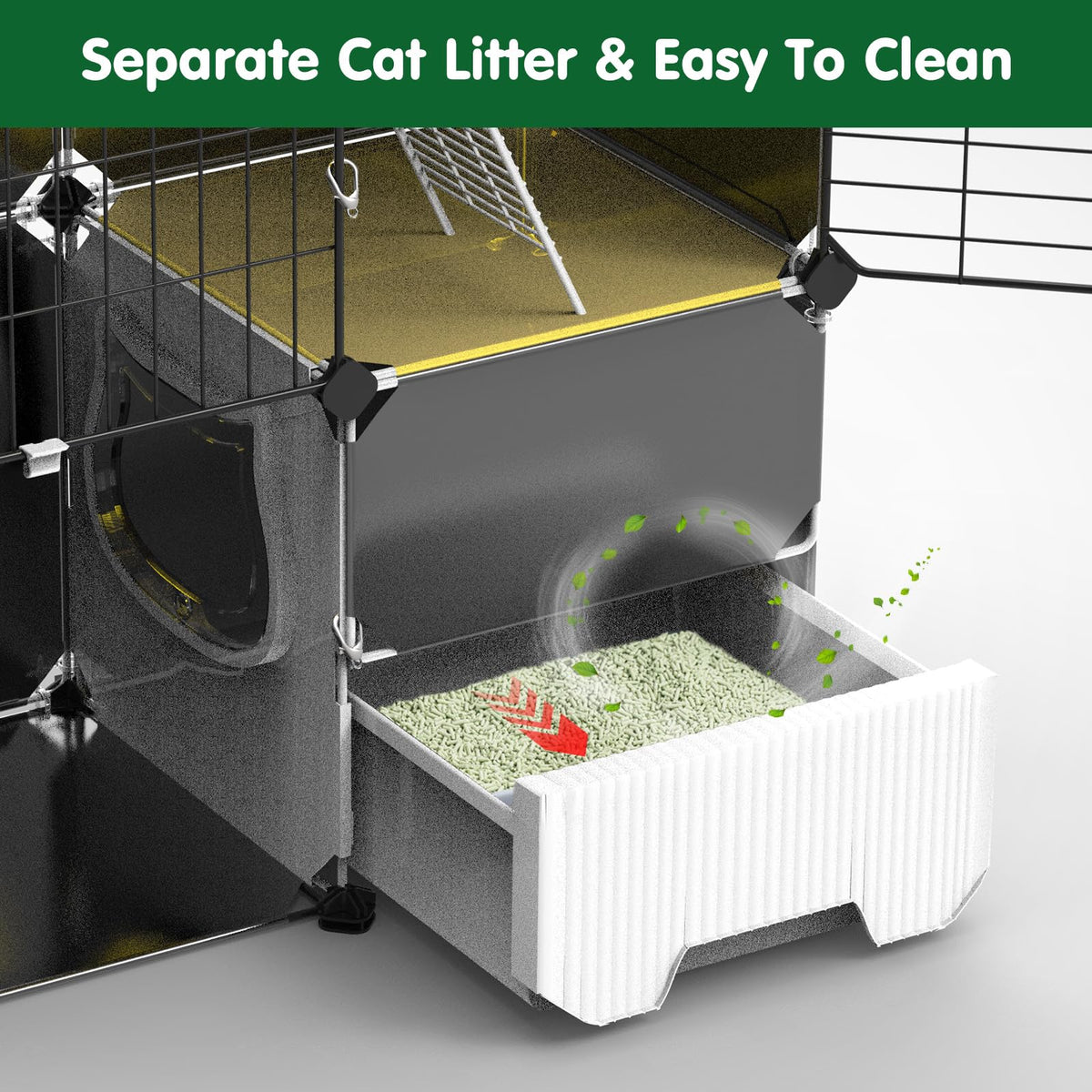 3-Tier Cat Cage with Litter Box G819929