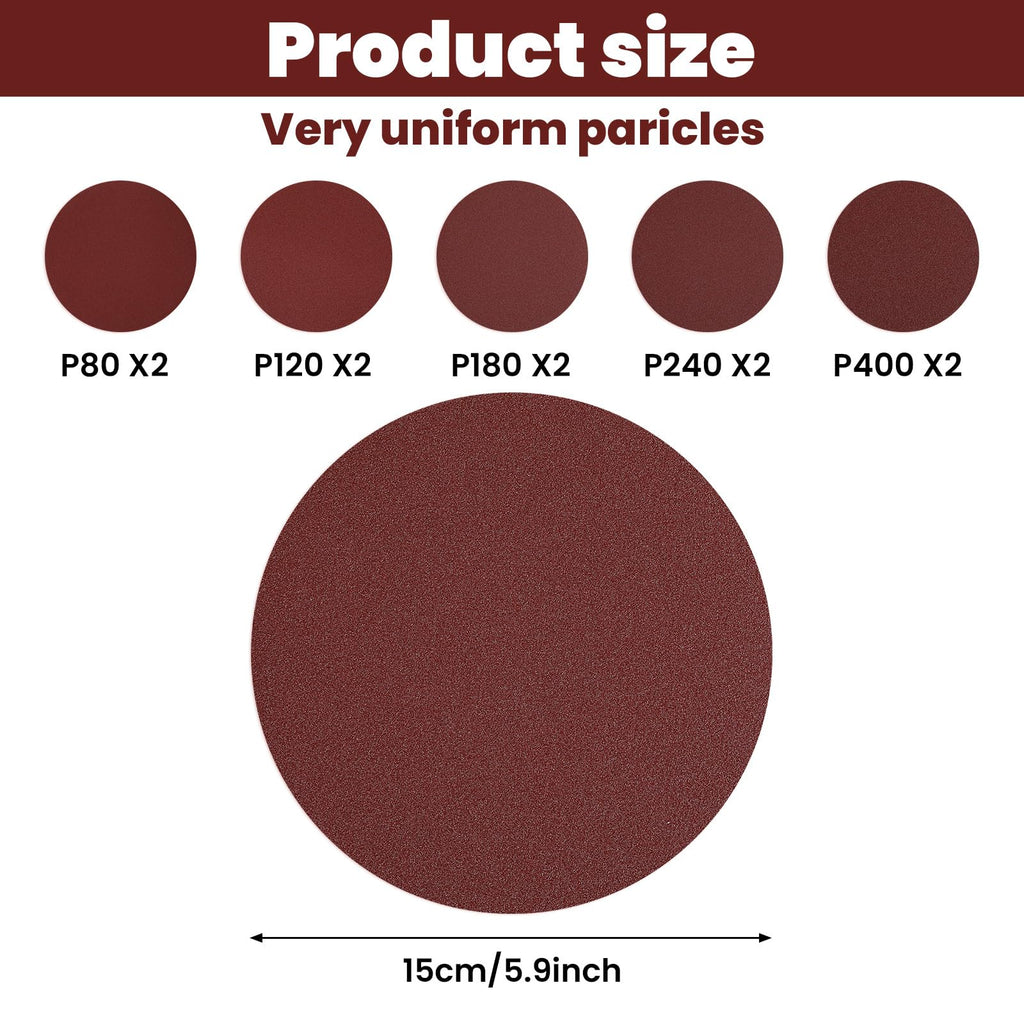 4x36 Aluminum Oxide Sanding Belts and 6 Inch Self Stick Sanding Discs Set F701172